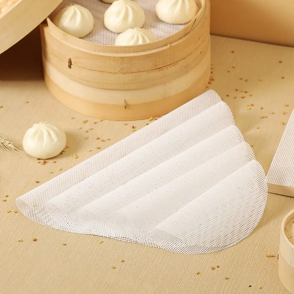 Round Steamer Mesh Pad Reusable Silicone Dehydrator Sheet Steamer Mat Non-Stick Thickened Food Fruit Dryer Mats Baking Accessory silicone dehydrator mats
