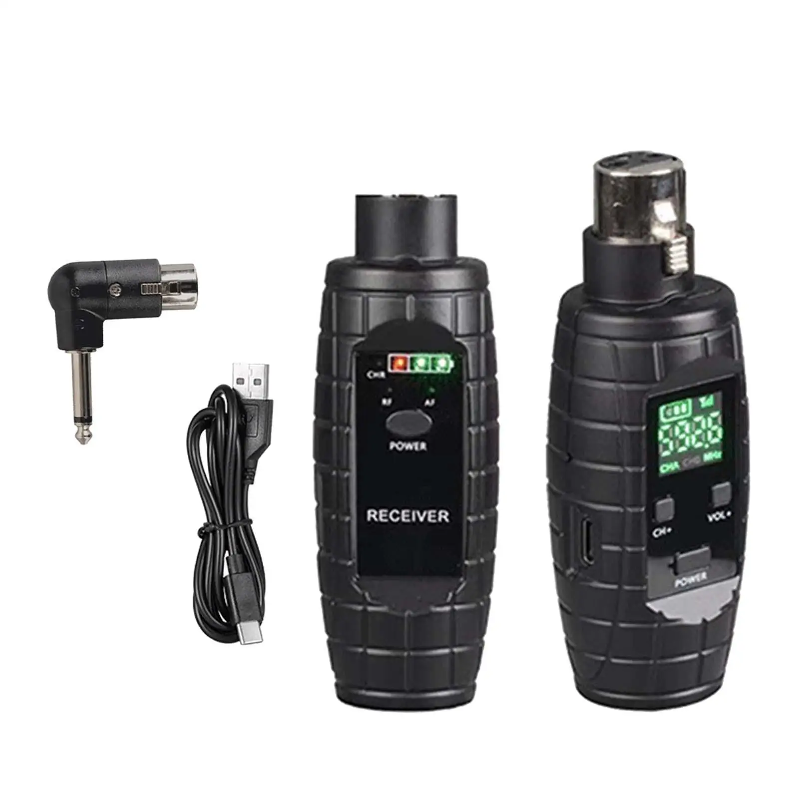 

Mic Transmitter Receiver for Dynamic Microphone Musical Instrument PA System