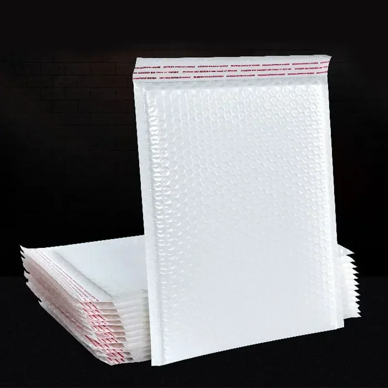 

White Composite Pearl Film Envelope Bag Cushioning Shock-absorbing, Self-adhesive Bubble Film Express Transportation Bubble Bags