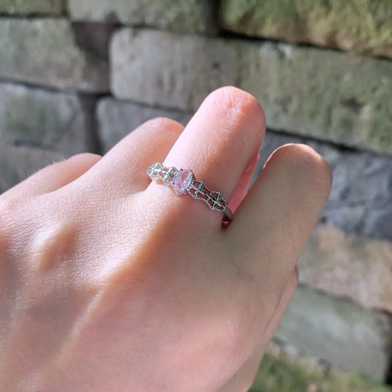 4*3MM Natural Tourmaline Ring Adjustable Female Ring Jewelry for Women Gift Wholesale High Quality Vintage Fine