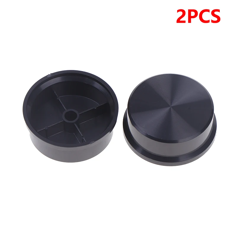 새로운 판매 2PCS 플라스틱 도금 손잡이 전위차계 손잡이 증폭기 볼륨 조절 손잡이 꽃 모양의 내부 구멍 6mm