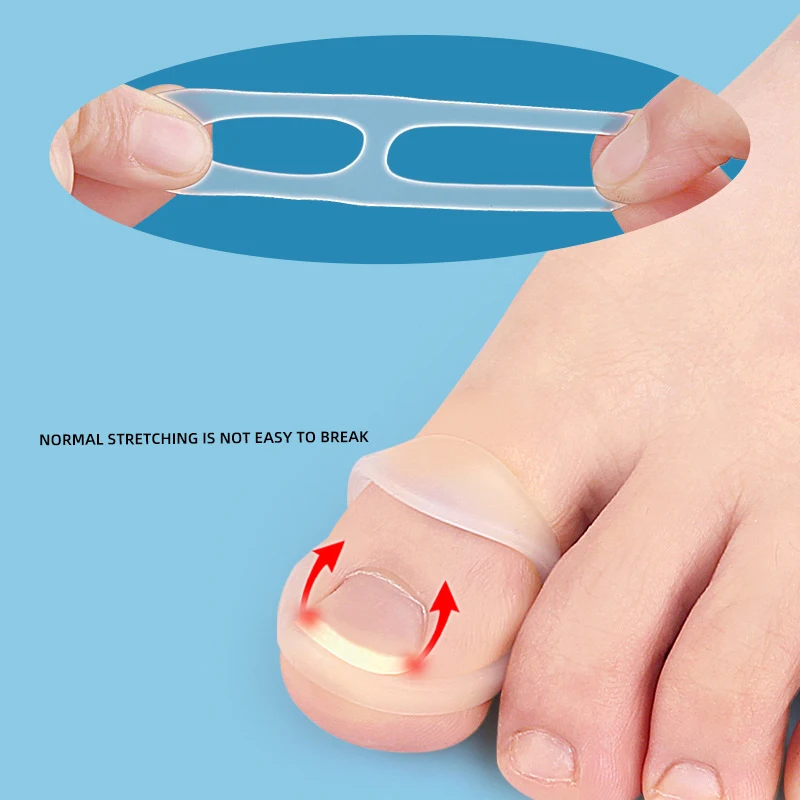 1/2pcs Silicone Ingrown Toenail Correction Tool Invisible Ingrown Toe Nail Straightening Protector Brace Pedicure Feet Care Tool