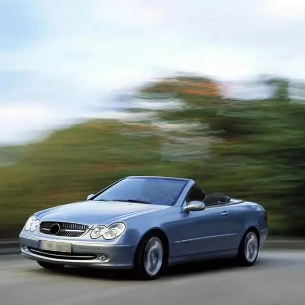메르세데스-벤츠 CLK W209 2003-2009용 프론트 그릴, 글로시 블랙 스타일 스포츠카 프론트 범퍼 그릴, 외부 바디 스타일링 부품