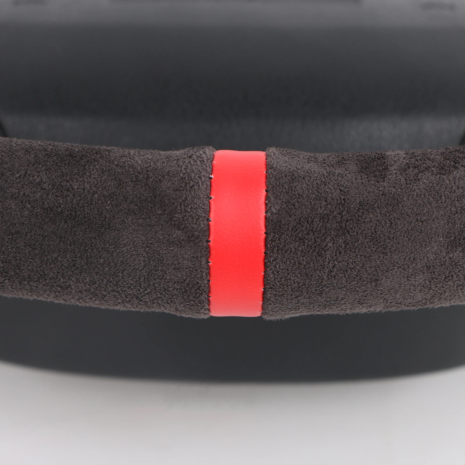 Premium Hand-Sewn Suede Leather Steering Wheel Cover