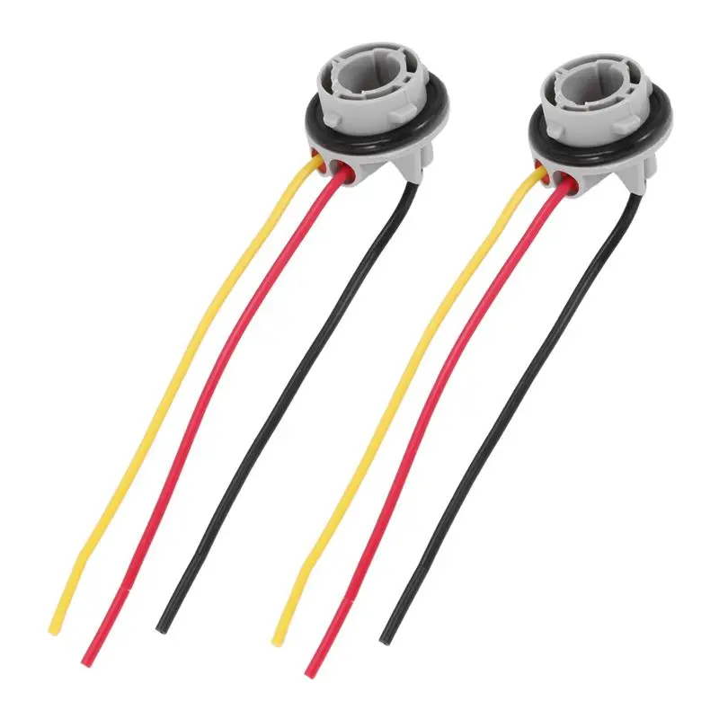 12Pcs 1157 Bay15d 램프 홀더 전구 P21/5W 어댑터 기본 소켓 커넥터 브레이크 라이트 용 플라스틱 자동차 액세서리