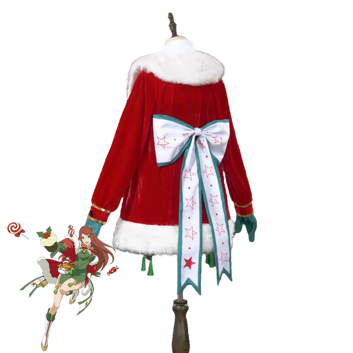 Generic Red Cloak Dress Cosplay Costume for Women (Unofficial)