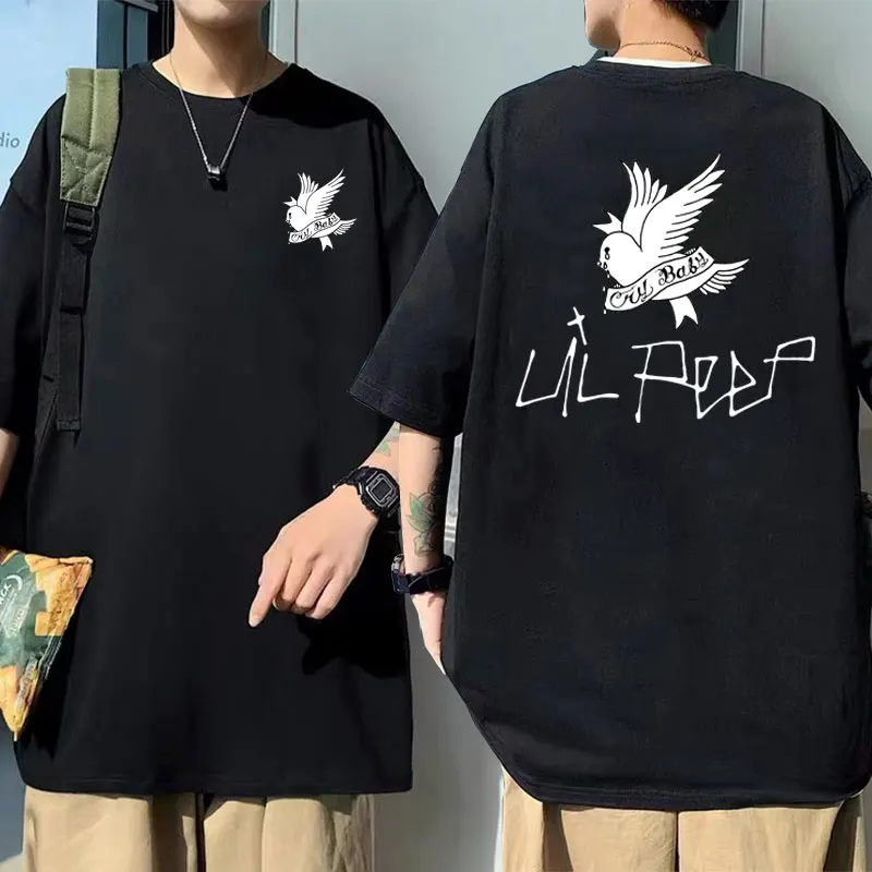 

Rapper Lil Peep Cry Baby Logo Print T-shirt Men's Fashion Hip Hop T Shirt Men Women Casual Vintage Oversized Short Sleeve Tshirt