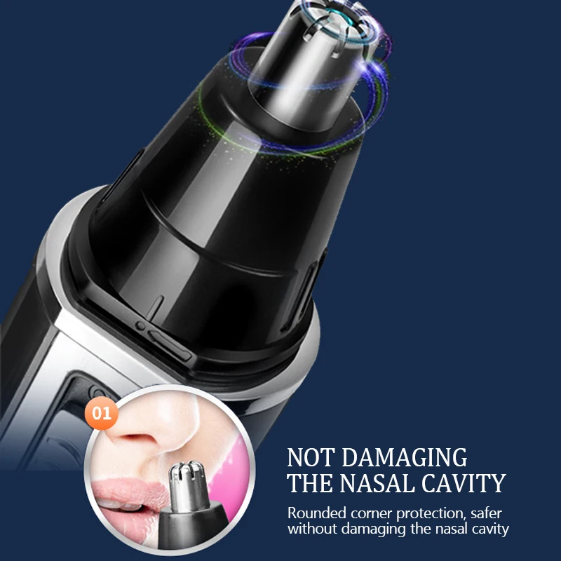Kemei-6630 Nose Hair Trimmer For Nose Ear Cleaner Rechargeable Nose Trimmer Beard Trimer For Men Shaver Eyebrow Grooming Set