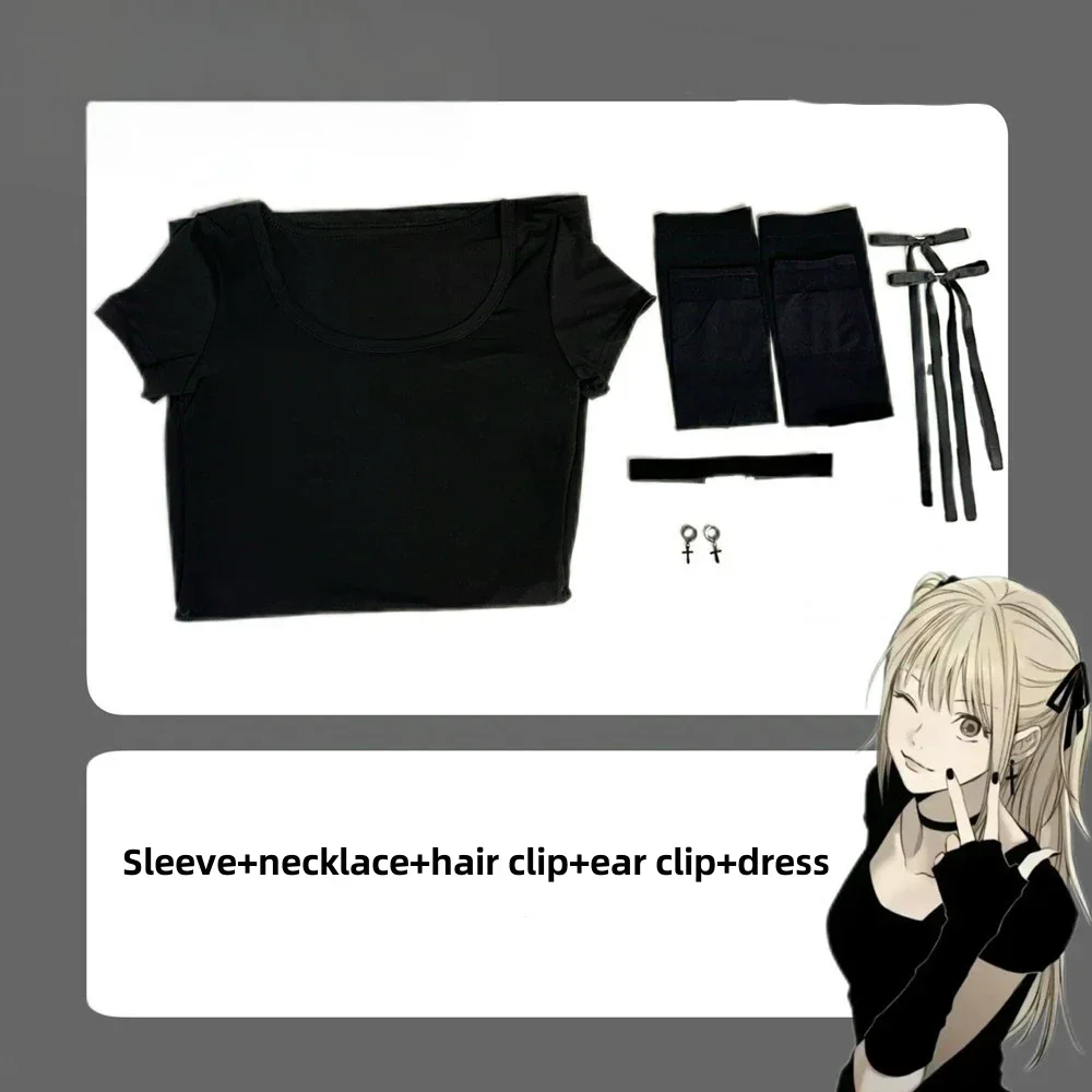 Death Note: MisaMisa | Black Gothic Dress Cosplay Costume Set 23 Death Note Misa Amane Gothic Dress Cosplay Costume