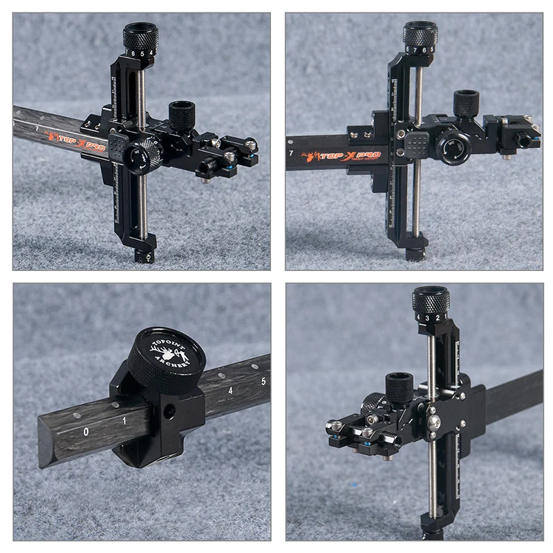 TP8810 Compound Bow Sight Carbon Fiber Bracket L/R Hand Fast Adjustable Detachable Archery Shooting Hunting Competitive Sights
