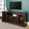 Brahm Classic Glass Door Storage TV Console for TVs up to 80 Inches, 70 Inch, Espresso Brown 5