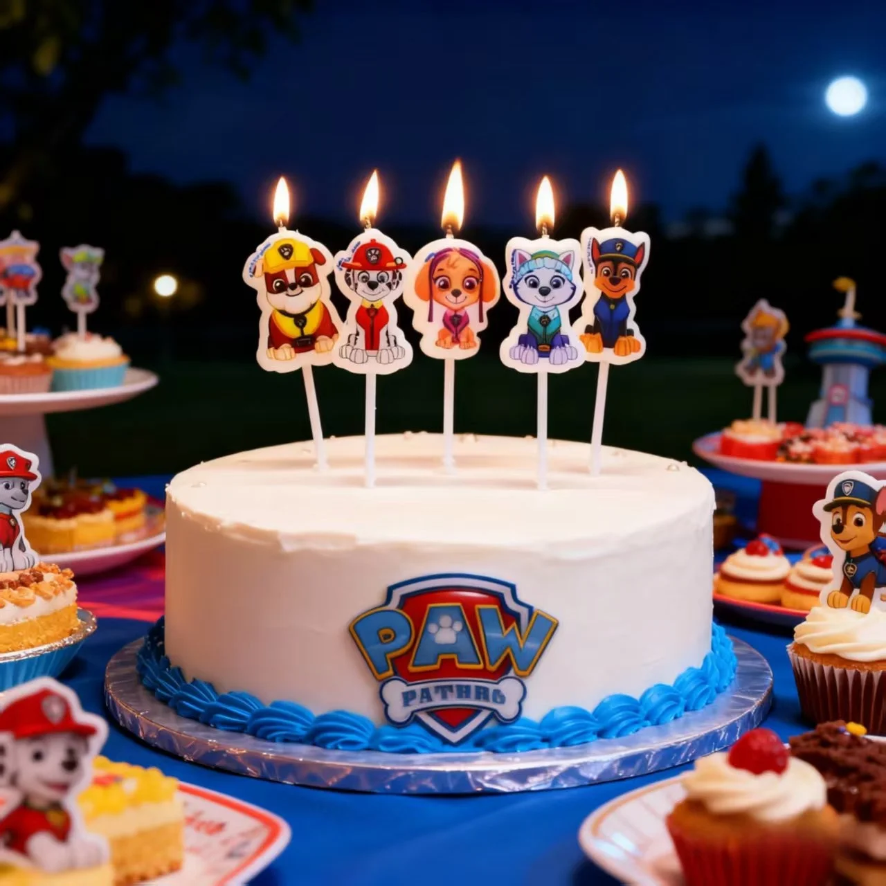 Anime Paw Patrol Kerze Nummer 0-9 Geburtstagstorten-Dekoration Geburtstagsparty Tortendekoration Baby-Shower-Dekoration Geschenk – Detail 1