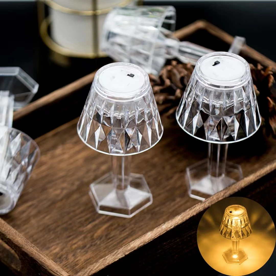

LED Transparent Small Table Lamp Creative Bedside Lamp Reading Lamp Atmosphere Lamp Interior Decoration Gift Restaurant Layout
