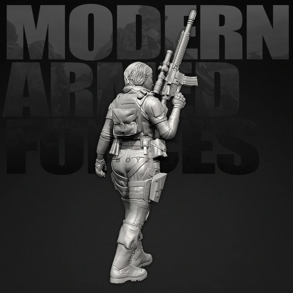 남자의 높이 25mm 38mm 50mm 수지 모델 키트 현대 군인 무색 자체 조립 (3D 인쇄) TD-7488/3D