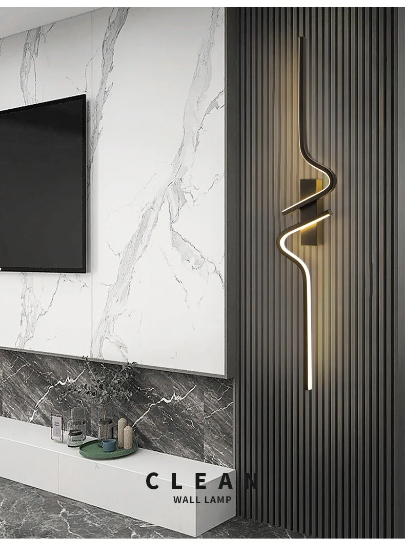 Lámpara LED de pared para sala de estar, candelabros de pared minimalistas, diseño moderno y creativo, decoración de pared de sofá, iluminación interior