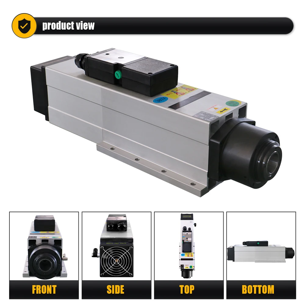 HQD ATC Spindle Motor 6000w For wood Aluminium soft metal ISO30 800hz 24000rpm 6