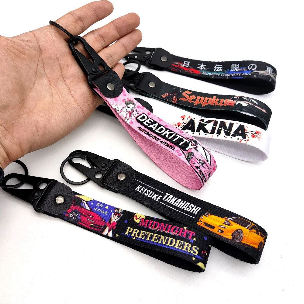 Newest Japanese Style Car Keychain JDM Key Ring Nylon