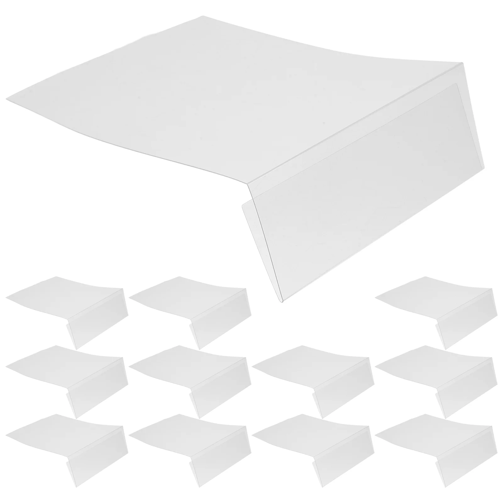 

12Pcs Label Holders Sign Display Stands Shop Label Holders Merchandise Sign Display Holders Price Labels