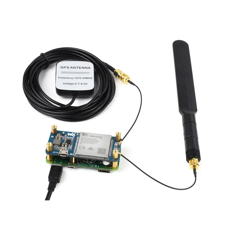   SIM7600G-H 4G HAT (B), LTE Cat-4 4G, 3G, 2G , GNSS Ŵ, ۷ι 