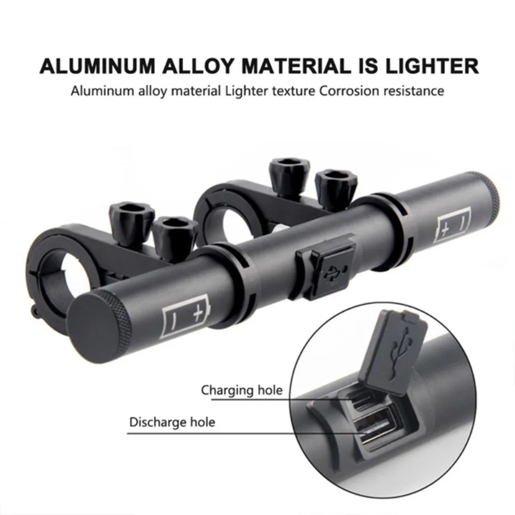 

Alloy Bicycle Handlebar Extender Portable Detachable Waterproof Rechargeable Battery Powered Extension Bracket Mount