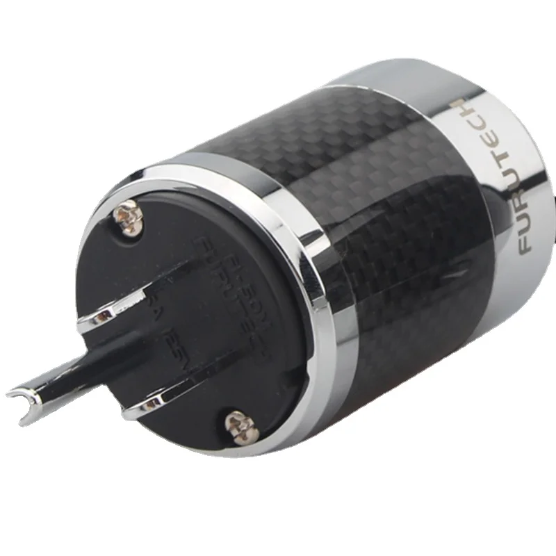 Furutech-fibra de Carbono Ródio Plug Power Plated com Junta Hi-end Preto ue Eua Padrão ac Iec Feminino Hi-fi Eua Alimentação ac Fi50 - Image 5