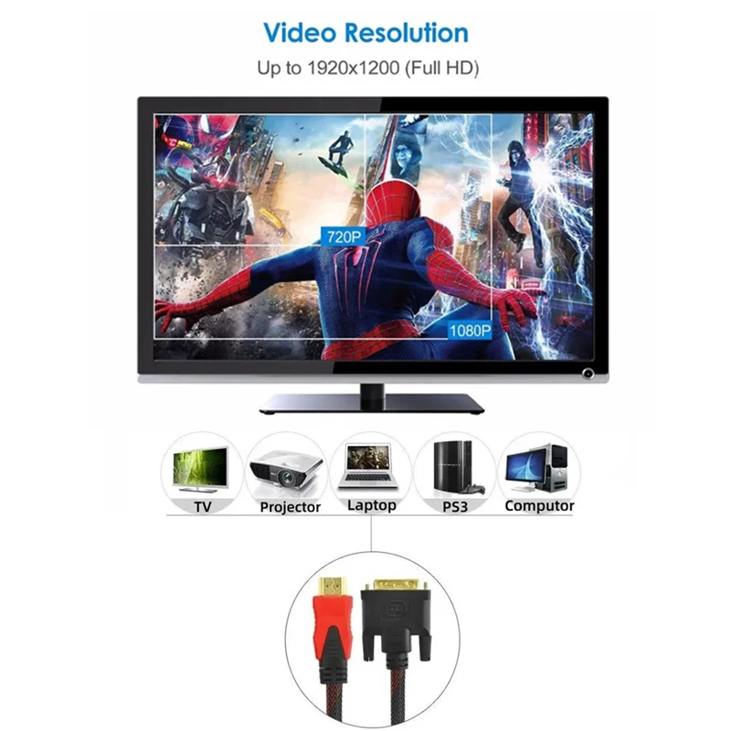 High-Speed DVI to HDTV Digital Audio Cable
