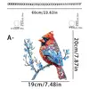 Blue Hummingbird Suncatcher 2D Acrylic Bird Wind Chime with Chain Hanging Pendant for Home & Garden Door Decoration 6