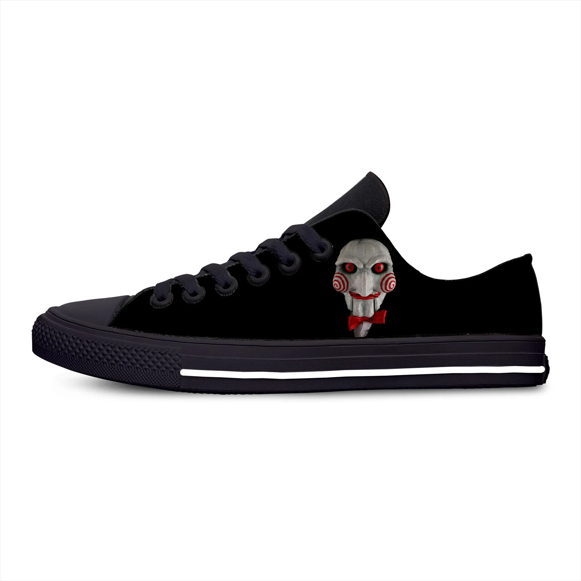 Film Estivo Horror Spaventoso Sega Billy Puppet Jigsaw Scarpe Casual Traspirante Uomo Donna Sneakers Low Top Leggero Hot Board Shoes