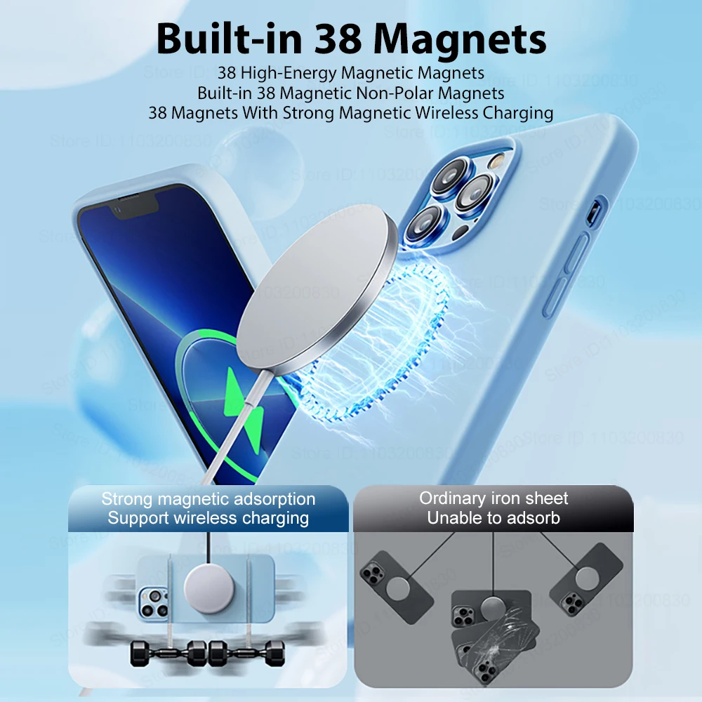   For MagsafeFor Apple iPhone 15 14 13 12 11  ƽ ÷   Ǹ ĸ Ŀ, Ƽ ׳ƽ ޴ ̽