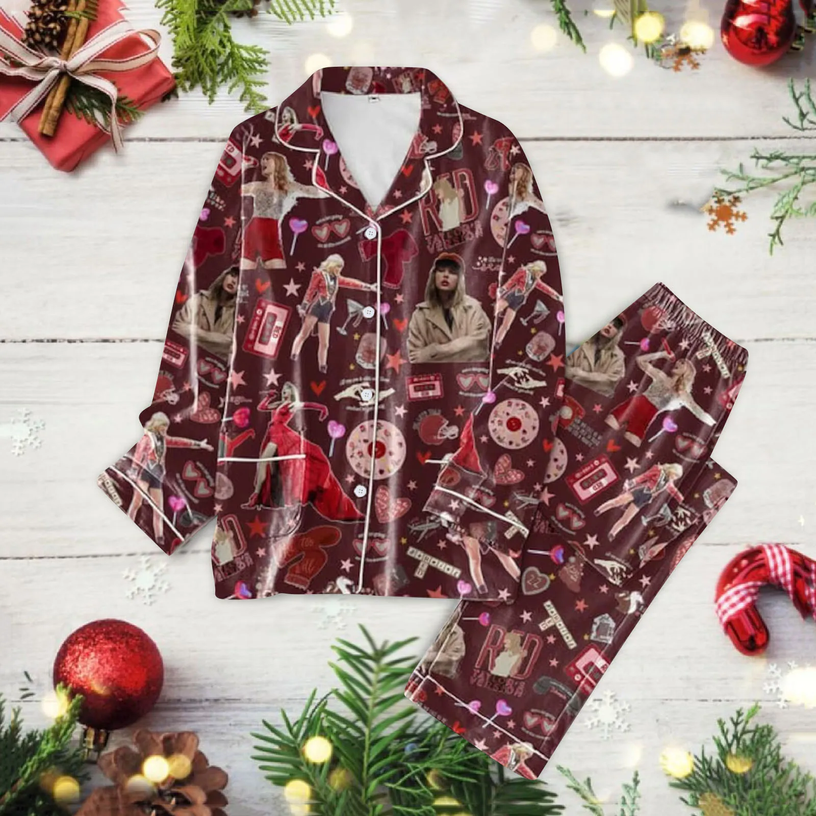 

Женская пижама, комплект одежды для сна, подарок для фанатов Тэйлор The Eras Tour концерта, пижама Swift, Женская пижама с полуночным альбомом