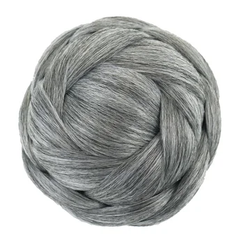 Soowee Capelli sintetici Chignon Parrucca Updo Bsh Capelli Ciambella Benehair Pezzi di capelli grigi Copertura per capelli