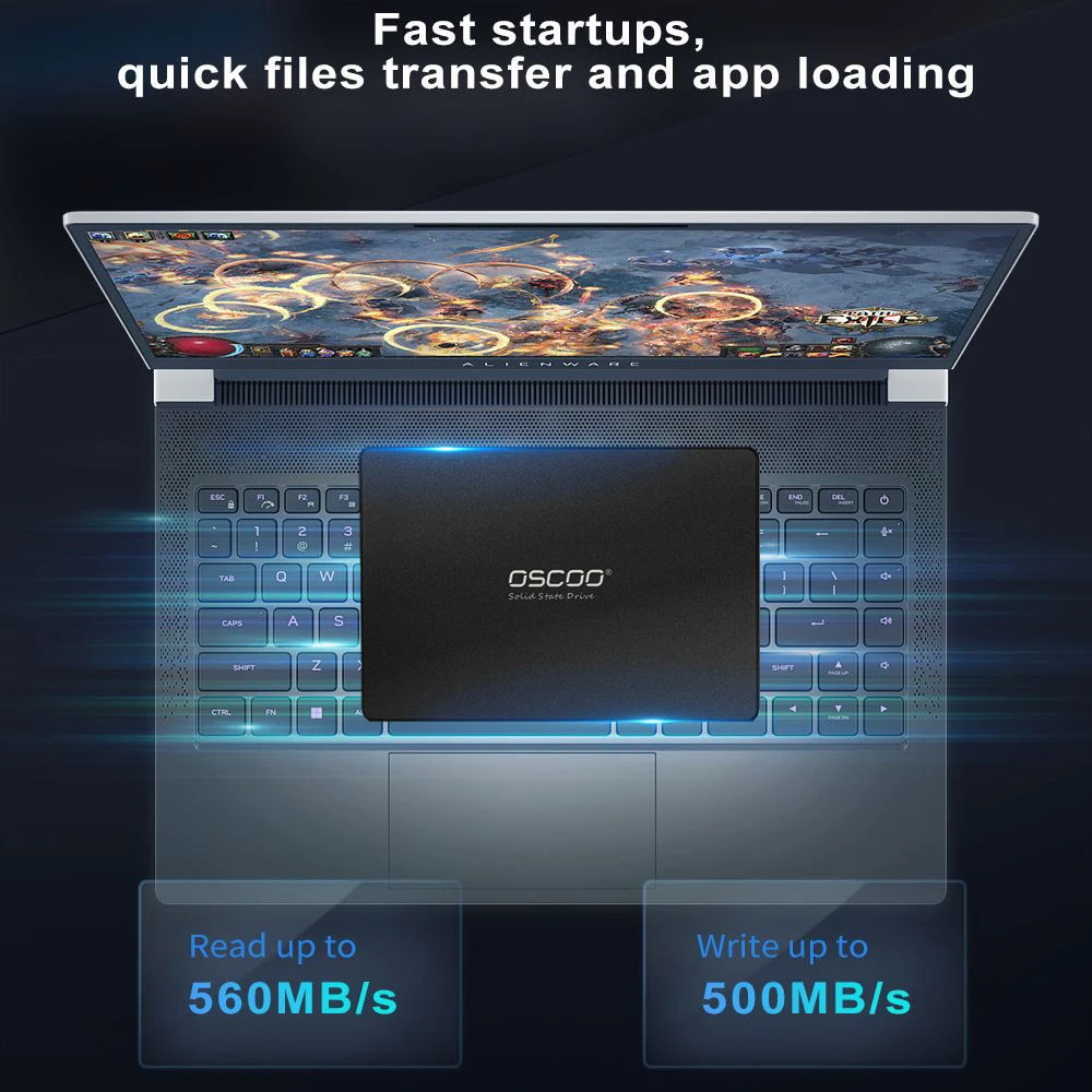 OSCOO ָ Ʈ ̺, Ʈ ũž, 2.5 ġ, 120GB, 240GB, 480GB, SATA3 SSD, 3D TLC, NAND ÷ ϵ ũ,  SSD