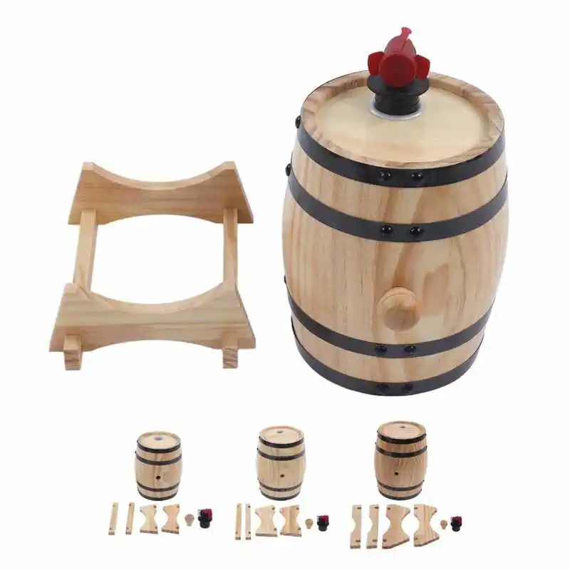 WinePineBarrelsSelfBrewedWinePineAgingBarrelsWoodenBeerBarrelsforBarCatering