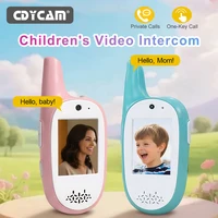 Видео рации для детей, радионяня, перезаряжаемая HD-камера 720P и устройство смены голоса, портативный детский подарок на день рождения, 2 шт.