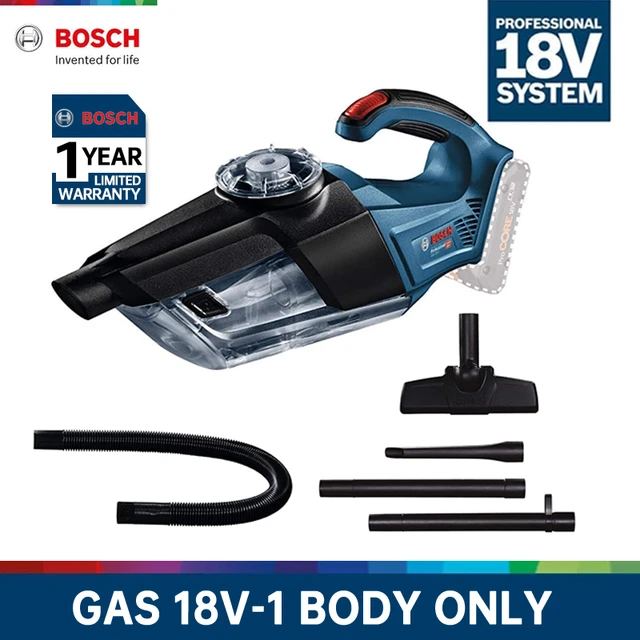 BOSCH – aspirateur à main sans fil GAS18V-1, appareil professionnel de 18V,  pour la voiture, le