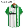 Simple St. Patrick's Day 3D Printed Shirts For Men Summer Casual Short Sleeve Lapel Button Shirt Loose Holiday Gift Blouse Tops 2