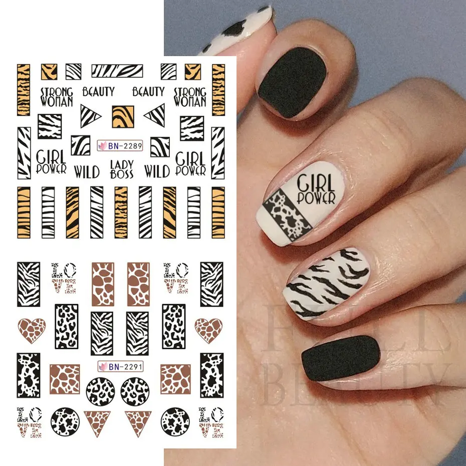 New Leopard Print Stickers For Nails Wild Animal Texture Cute 5 S77e89236fc4e42589cb1710bf293c1e53