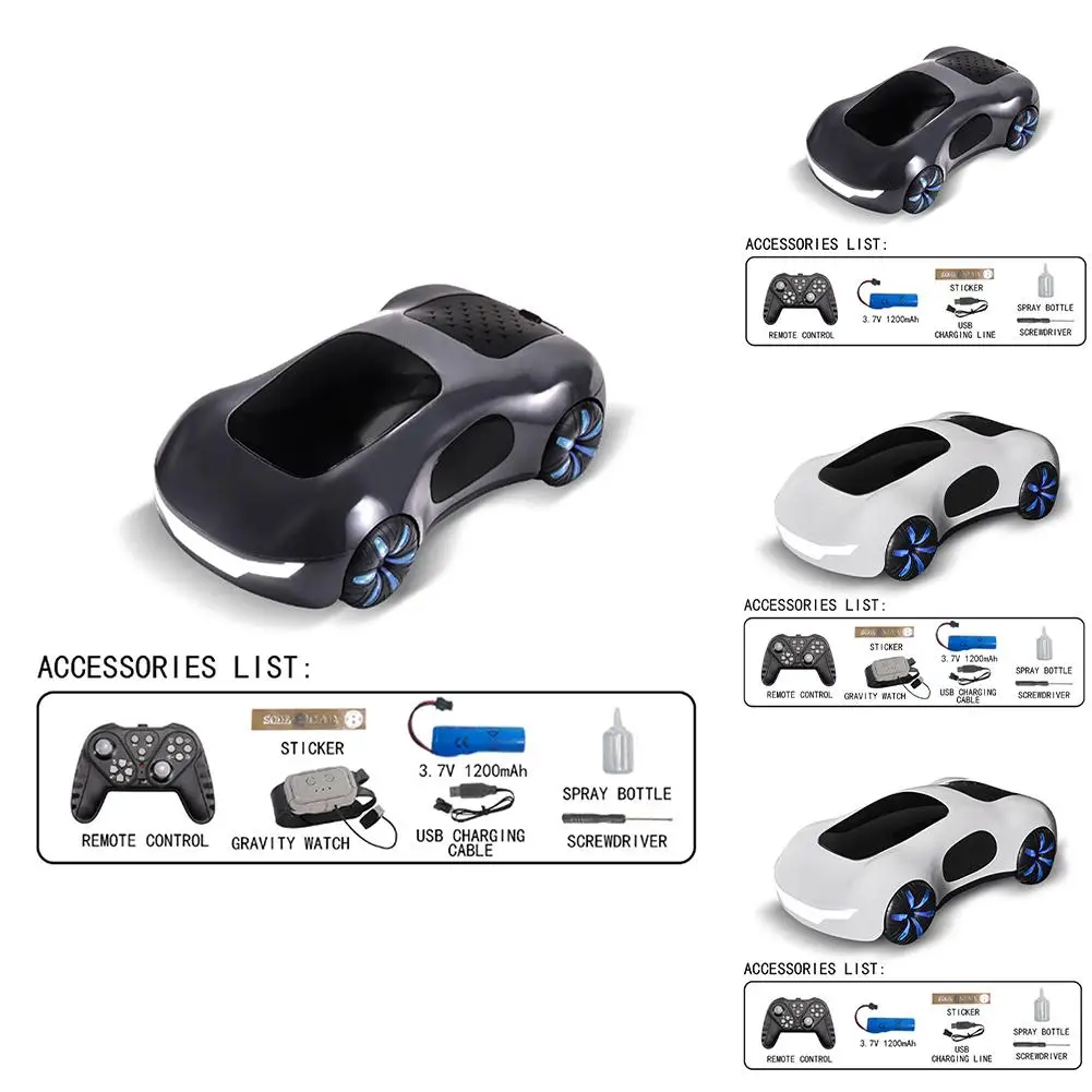 

RC Car Concept RC Toy Car With Dual Spray Light Electric Stunt Car Model With Gesture Remote Control For Boys Gifts Collection