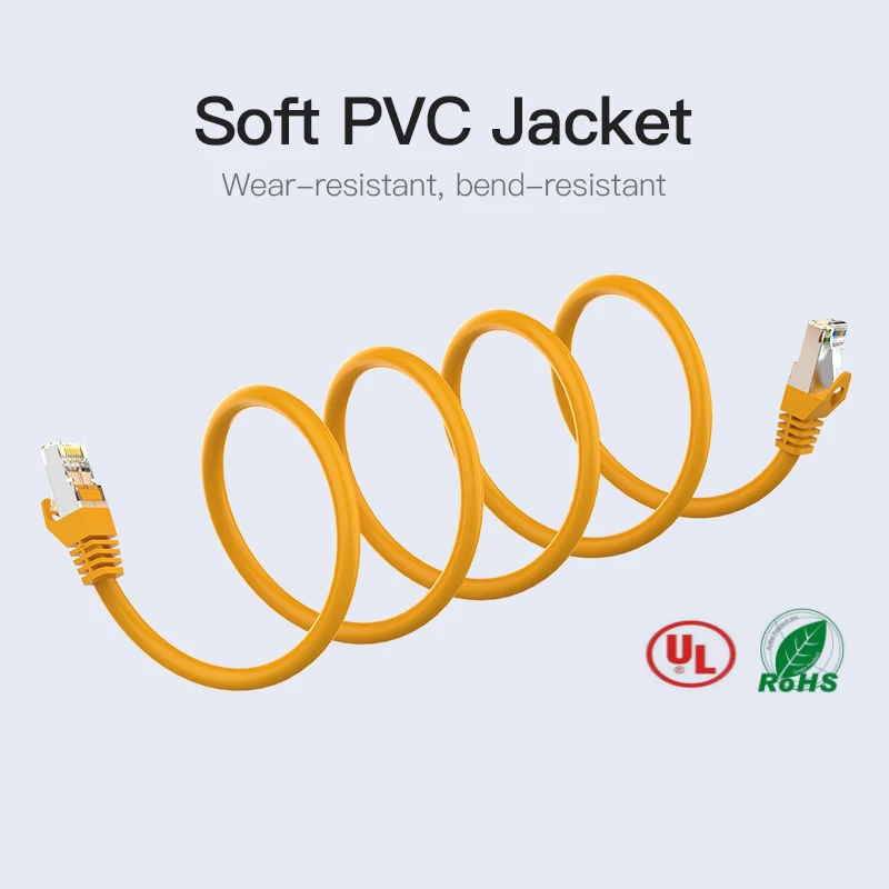 High-Speed Cat 6A Ethernet Cable - RJ45 UTP Network Patch Cord for Modem and Router Connections