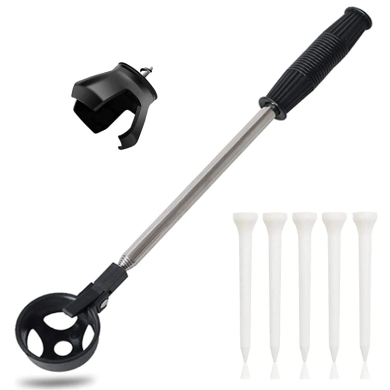 Golf Ball Retriever With Ball Grabber & Ball Spike,extendable Golf Ball