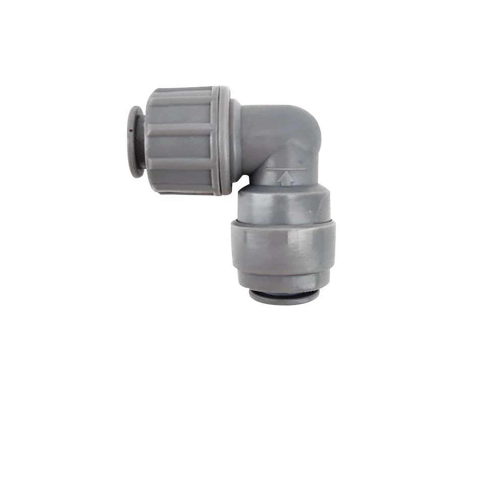 KegLand 듀오타이트 스크류 잠금 팔꿈치 푸시 인 조인트 피팅 퀵 커넥터, 8mm (5/16)