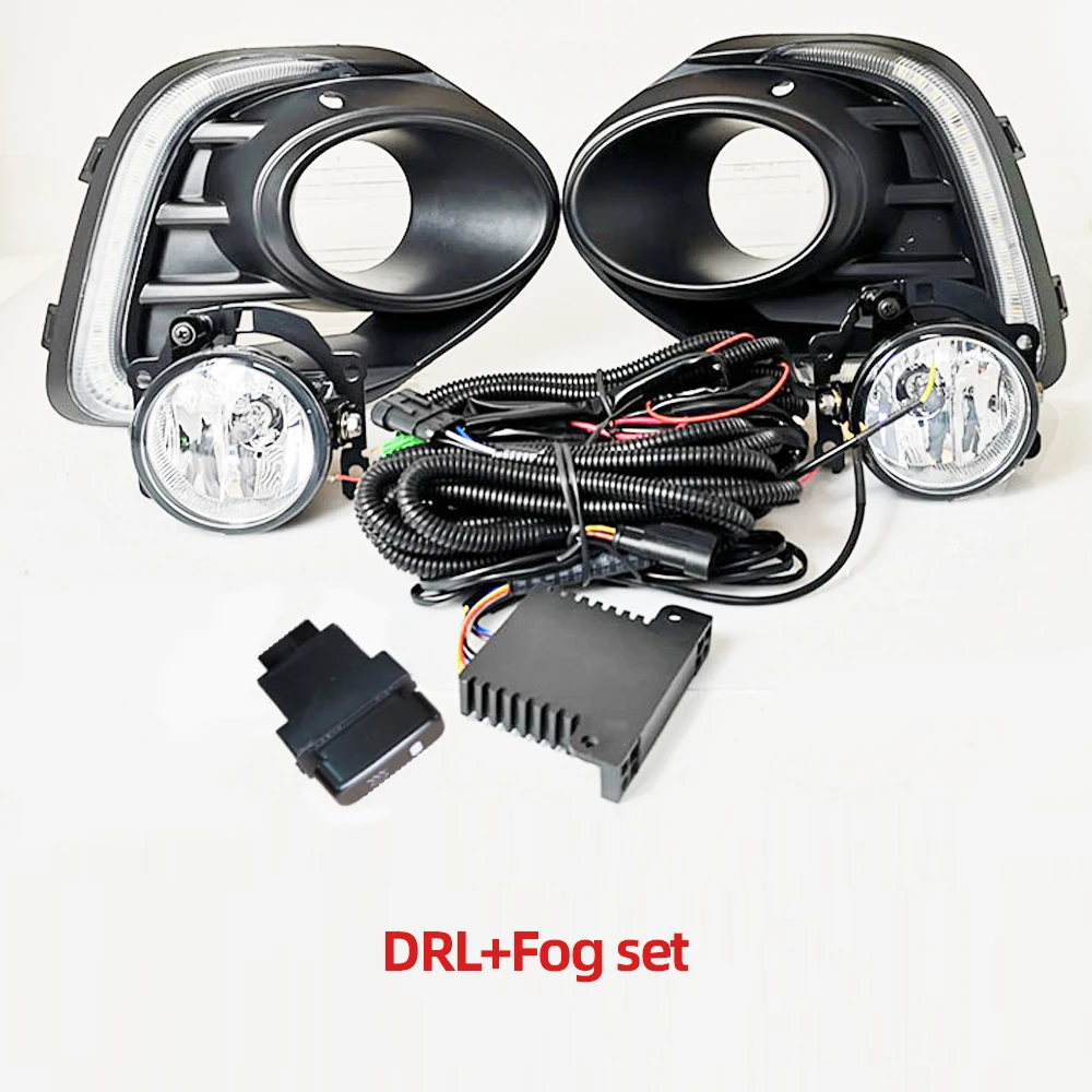 thumbnail image 1 of Cubierta de luz antiniebla para automóvil para Mitsubishi Lancer 2016 2017 2018 2019 Luz LED de circulación diurna DRL con señal de giro amarilla, 1 of 5