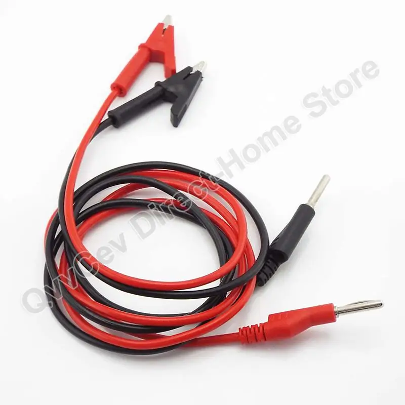 Alligator Clips Electrical Test Wire Test Lead Wire Test Lead Cable Test Cable Test Cable Lead Test Leads 1M Double End Test lead Wire Line electrical Voltage 4mm Banana Plug Alligator Clip Crocodile 15A multimeter DIY Test Wires