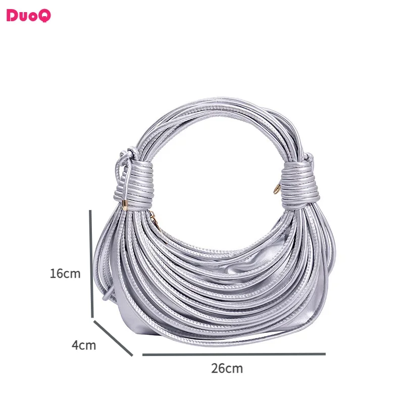 

Personalized and Creative Women's Handbag Trendy and Fashionable Strap Tie Shoulder Bag Multicolour Exquisite High Quality