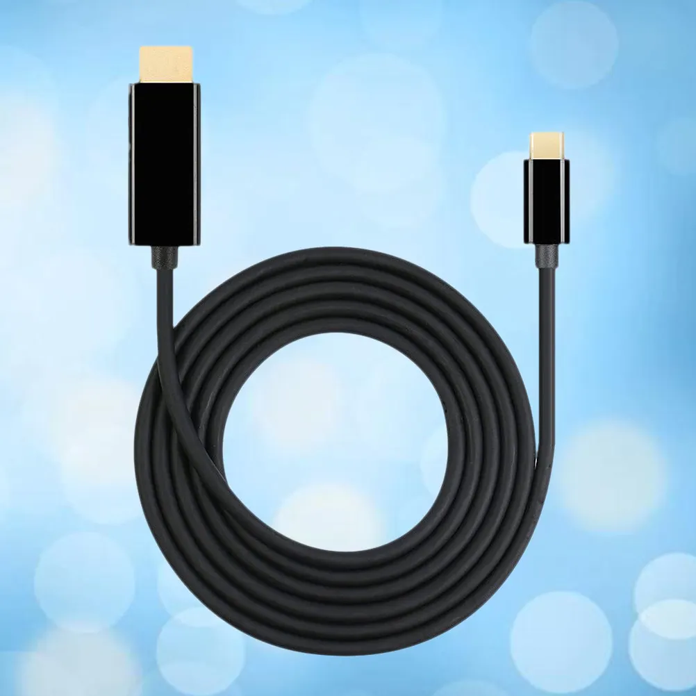 1.8M USB 타입-C to VGA 어댑터 케이블 (노트북 모니터 프로젝터 TV용) 블랙 타입 C 어댑터 타입 C 컨버터 4K 케이블 PC용