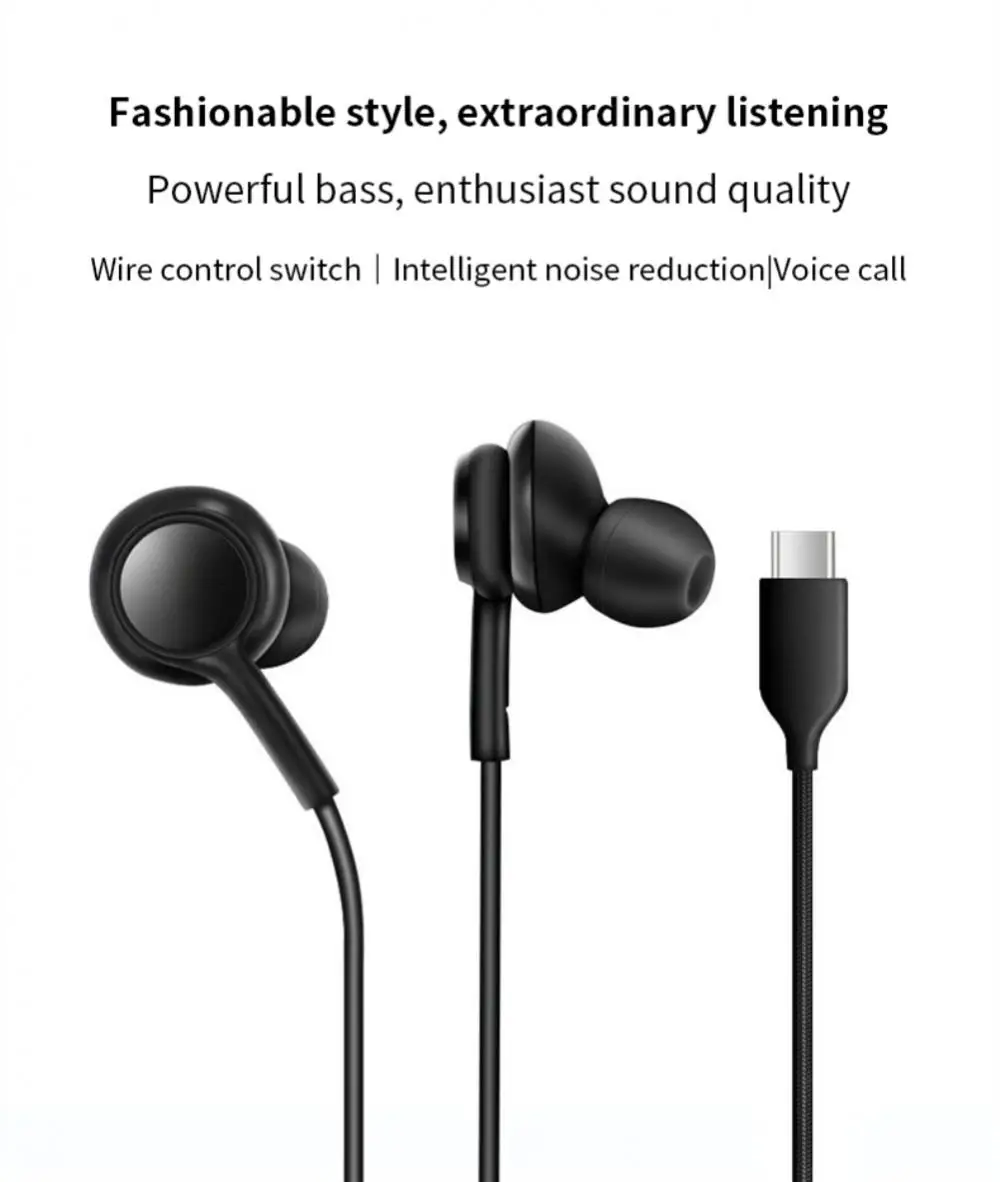 Original Type-C Wired Headphones For Samsung AKG In-Ear Earphones Earbuds With Mic For Galaxy Note 20 10 Ultra 5G S21 S20 bluetooth headphones for tv