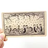 Mildred Payne's Oracle 10.3*6cm of Black Enchantment 52 Pcs Black Line Imagery Woodblock Style Cards 6