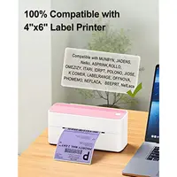 Phomemo 4x6 Thermal Labels for Shipping Label Printer - 500PCS Purple Mailing Labels 4x6 Direct Thermal Labels Fanfold BPA Free 5