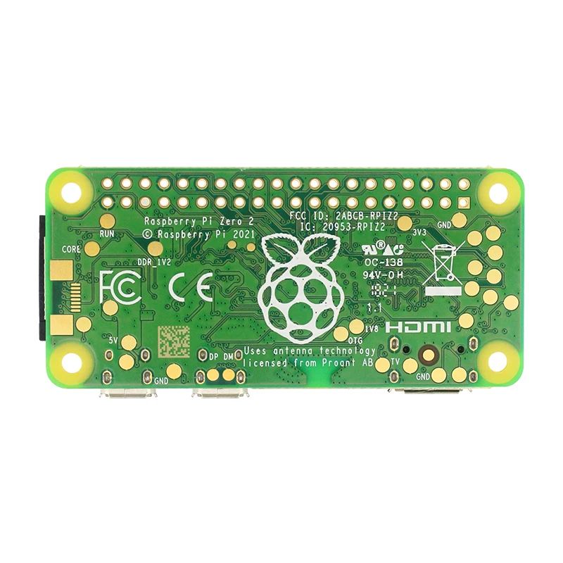    2 W  ھ 64 Ʈ ARM Cortex-A53, 512MB SDRAM,  BLE  , Pi  2 Pi 0 ɼ ˷̴ ̽