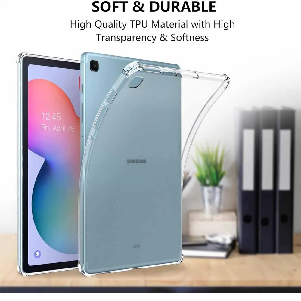 

Прозрачный чехол для Samsung Galaxy Tab S6 Lite, 10,4 дюйма, 2024, Ультратонкий силиконовый ударопрочный чехол-накладка, защитный чехол из ТПУ